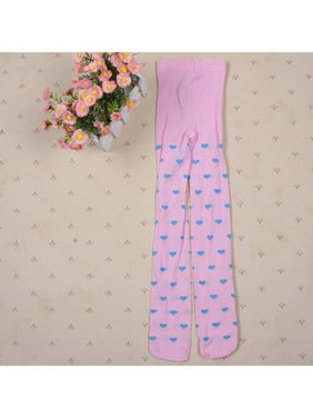 Yenzat Baby Girls Tights Toddler Pantyhose Seamless Cable Knit Cotton Stocking 2 Pairs 6-12 Months White and Pink